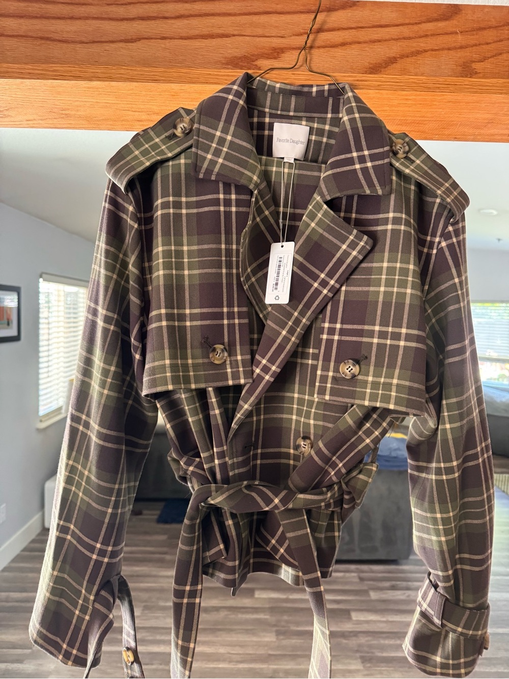 NWT Favorite Daughter Green Plaid Countryside Matching Set | sz S / 8